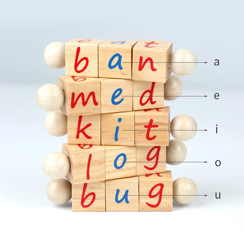 Alphabet Wooden Educational Phonetic Reading Blocks