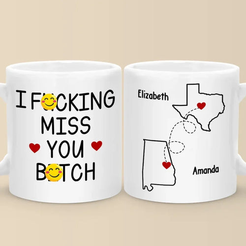 Long Distance Cherishing Moments With Besties This Holiday - Bestie Personalized Custom Mug - Christmas Gift For Best Friends, BFF, Sisters