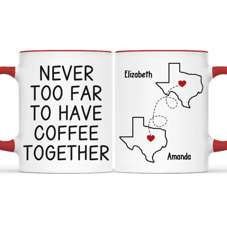 Long Distance Cherishing Moments With Besties This Holiday - Bestie Personalized Custom Mug - Christmas Gift For Best Friends, BFF, Sisters