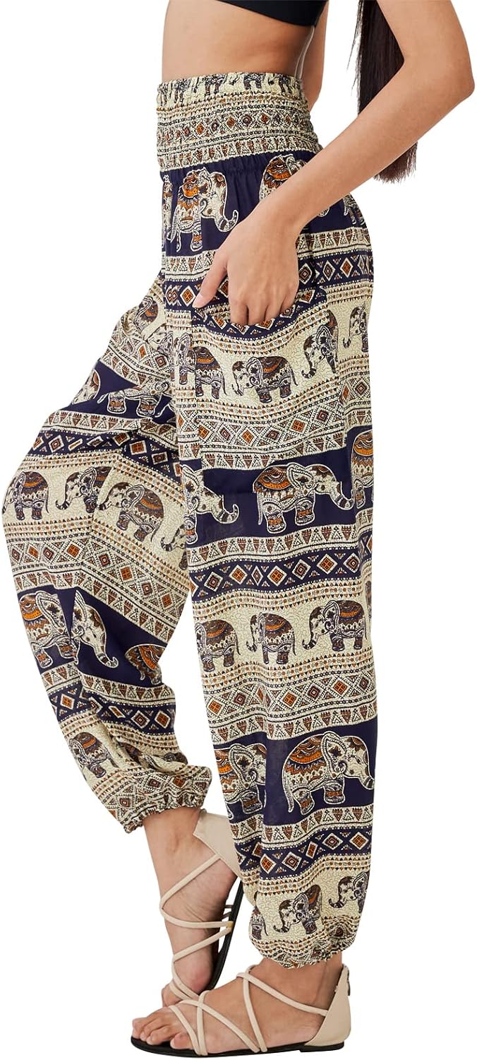 Boho Pants for Women - Hippie Harem Pants Women - Womens Yoga Pants – Comfy Bohemian Flowy Hippie Clothes